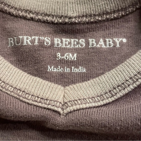 Burt’s Bees Baby brown/beige 3-6mo onesies length 13” pit to pit 8” - Picture 3 of 8